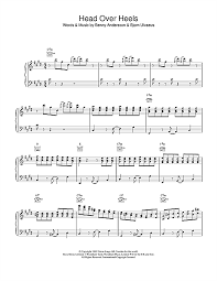 Abba Head Over Heels Sheet Music And Printable Pdf Music Notes Sheet Music Guitar Chords And Lyrics Digital Sheet Music