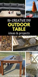 Diy outdoor end table with planter box or ice bucket this diy outdoor end table does double duty on your deck or patio! 15 Diy Outdoor Table Ideas Projects Free Plans