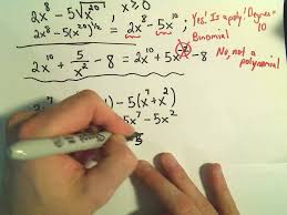 A polynomial is a monomial or the sum or difference of two or more polynomials. Polynomial Or Not Recognizing Polynomials The Degree And Some Terminology Youtube
