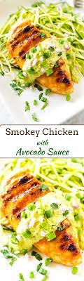 Chicken With Avocado Sauce - Low Carb Gluten Free- Wendy Polisi Recipe Healthy Healthy Eating Chicken Recipes