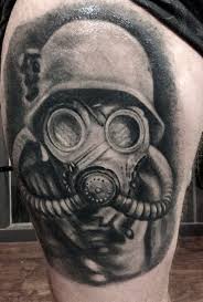 Hand drawn with wacom pen tablet on photoshop. Gas Mask Tattoos