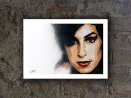 Art Print of Amy Winehouse A4 29.7 X 21 Cm
