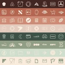 Modern Boho 182 Aesthetic Custom App Icons Pack Iphone Ios Etsy App Icon Custom Icons Ios Icon