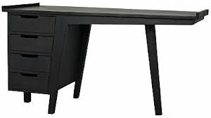 Shop office desks by famous american manufacturers! 56 Long Office Desk Sungkai Wood 4 Drawers Charcoal Black Unique Modern Ebay