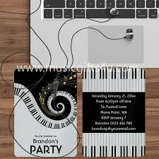 The banner consist of black cardstock guitar. Music Themed Party Invitations Gifts For Musicians And Music Lovers