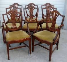 Mahogany Dining Chairs Federal Hepplewhite Style Set Of 8 Dining Chairs Chair Duncan Phyfe Chairs