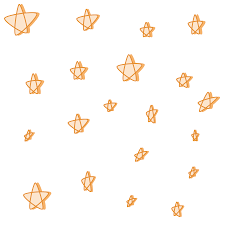 Orange Pastel Stars With Shadow Sticker By Arexus Aesthetic Stickers Orange Aesthetic Pastel
