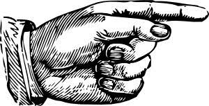 Vintage Pointing Finger Hand Clip Art Afbeeldingen Antiek Tekenen