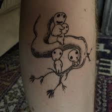 #kodama #studio ghibli #princess mononoke #kodama tattoo #black and grey #dot tattoo #dot work #creature feature. Kodama Tattoo From Ylva At Lilith Tattoo In Seattle Wa Tattoos