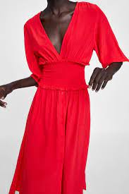 Image 6 Of Dress With Elastic Waist From Zara Fashion Draped Top Dresses