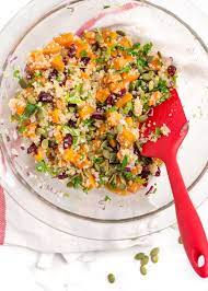 Roasted Sweet Potato Quinoa Salad Always Nourished Recipe Sweet Potato Quinoa Salad Recipes Salad Recipes