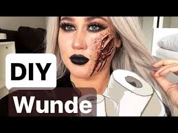 Diy Fake Wounds With Toilete Paper I Diy Wunden Aus Toilettenpapier I Halloween Make Up I Marina Si Youtube
