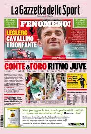Italian newspaper la gazzetta dello sport, talking about another valentino rossi's record. Front Pages La Gazzetta Dello Sport Corriere Dello Sport And Tutto Sport Monday 2 September 2019 Italian Soccer Serie A News Serie A Tickets Results Standings