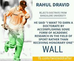 Looking for the best rahul dravid wallpaper? Rahul Dravid Rejects Doctorate India Cricket Team Warrior Quotes Cricket Sport