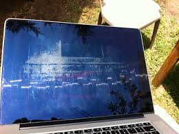Turn your macbook off as the first step and do not proceed without doing so. My Retina Display Has Stain Damage Help Apple Community