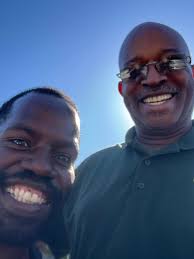 Otis stopped in to see us to tell us he was doing well. He is an incredible  success story. Some five years ago he wondered the streets only able to say  the