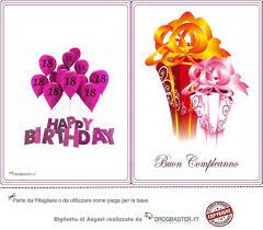 Bellissimi E Originali Biglietti Di Compleanno Da Stampare Bigliettini Per I 18 Anni Gratis Biglietti Di Compleanno Biglietto Di Auguri Biglietto