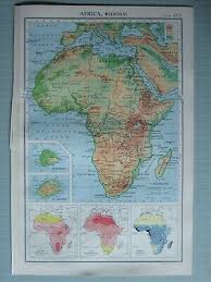 The precipitation amount is added over the previous (forecast) time interval (e.g. 1952 Map Africa Annual Rainfall Temperature Ascension St Helena Sahara Egypt Ebay