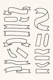 Banner Ribbon Vector Black And White Hand Drawn Ribbon Collection Vector Free Image By Rawpixel Com Marinemynt How To Draw Ribbon How To Draw Hands Vector Free