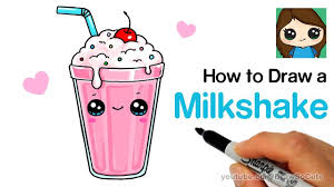 How To Draw A Milkshake Easy Youtube Cute Food Drawings Kawaii Doodles Draw So Cute Food