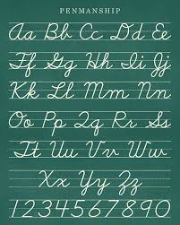Cursive is handwriting joined up in a flowing manner as a way of writing faster. Classroom Decor Cursive Alphabet Letters Classroom Sign Etsy