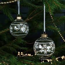 Vinter 2020 Dekokugel Klarglas Weiss 7 Cm Ikea Osterreich Clear Glass Ornaments Christmas Decorations Ikea Ornaments
