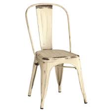 Transform your room into a modern mecca with this gorgeous. Industrial White Antique Metal Dining Chair Set Of 4