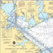 Texas Port Lavaca Nautical Chart Decor Map Haikyuu