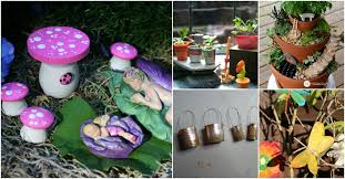 Miniature garden designs in flowerpots and fairy gardens in small containers are new trends in small container gardening that offer a fun way to create tiny realistic landscapes that reflect the atmosphere and charming beauty of real natural settings. Making Fairy Garden Accessories Cheap Online