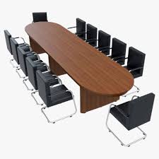 Numerous options to access technology Conference Table With Chairs 1 3d Cgtrader