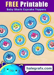Join the pumpkin patch and get notified when i share more free printables! Free Printable Baby Shark Cupcake Toppers
