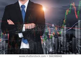 Candlestick Chart Patterns Uptrend Stock Market Stock Photo