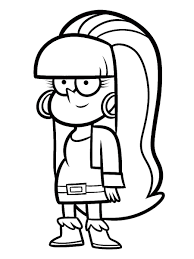 Twin siblings dipper and mabel pines spend the summer at their uncle's tourist trap in the enigmatic town of gravity falls. Online Coloring Pages Falls Coloring Page Cartoon Character Gravity Falls