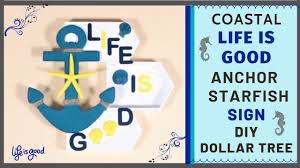 Using a small paint brush, paint two sections in the first color (aqua) and the other two sections in the second color (white). Dollar Tree Diy Coastal Nautical Mirror Life Preserver Ring Buoy Decor Dollar Tree Diy Youtube