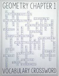 This Back To School Geometry Crossword Would Be Such A Fun Chapter 1 Activity For My High Sch Geometry Activities High School Math Vocabulary Teaching Geometry