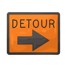 Illustration of detour sign 54663608 Vector Art at Vecteezy