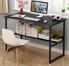 Basic Study Table Modern Study Table With Hidden Book Shelves Lazada In 2020 Computer Desk With Shelves Furniture Study Table