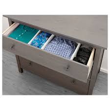 Hemnes 3 Drawer Chest Gray Dark Gray Stained 42 1 2x37 3 4 Ikea