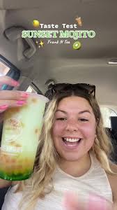 Frank N Tea >>> 🧋✨🥝🫶🏼 #tastetest #bubbletea #frankntea #sunsetmojito  #ete #stjeansurrichelieu