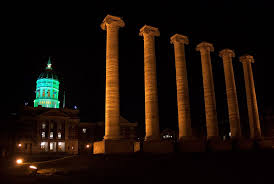 Jesse Hall S Dome Glows Green In Celebration Of Engineer S Week Every Year At The University Of Missouri C University Of Missouri College Visit Engineers Week