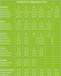 elegant cleaners inc standard u s apparel size chart