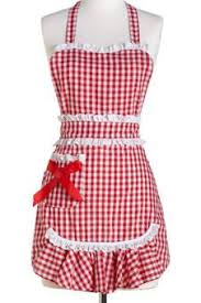 Red White Gingham Convertible Marilyn Cute Aprons Gingham Fashion Apron Designs