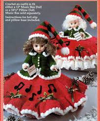Vintage Crochet Pattern Christmas Bed Doll Music Box Or Pillow Etsy Christmas Crochet Crochet Doll Clothes Vintage Crochet Pattern