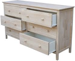 Amidst all of hard maple's strength there is beauty in its light colors and unique figures that appear in. Solid Wood Unfinished Dresser With 6 Drawers Bd 8006 Icfs More Than A Furniture Store