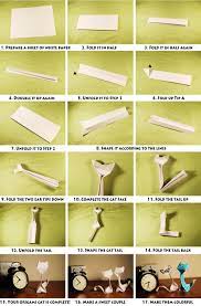 We used oil crayons of several similar colors to show the volume and the hairs of the cat. How To Make An Origami Cat Caution Cattitude