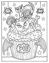 Color set of cute cupcakes. 5 Pages Halloween Cupcakes To Color Instant Download Digital Etsy Cupcake Coloring Pages Halloween Coloring Book Coloring Books