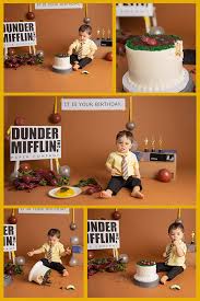 It is your birthday banner, the office dwight theme infamous husband birthday party decorations, brown black grey balloon with white streamers tape 49pcs full kit. The Office Themed Cake Smash Dallas Cake Smash Photographer