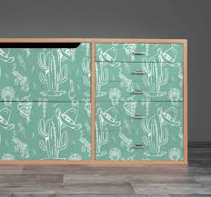 Or, affix a desert cactus car decal to your vehicle or outside displays. Cactus And Hat Western Pattern Furniture Decal Tenstickers