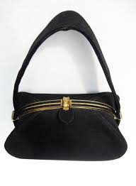 Black And Gold Purse 1950s Purse Virginia Art Handbag Evening Purse Black Gold Purse Handbag Evening Purse Purses