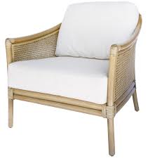Ideal For Transitional Spaces The Dewinda Lounge Chair Features Woven Rattan Sides And A Low Curved Back White Cu Stylish Chairs Selamat Designs Lounge Chair